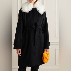 Stella McCartney faux fur colar coat